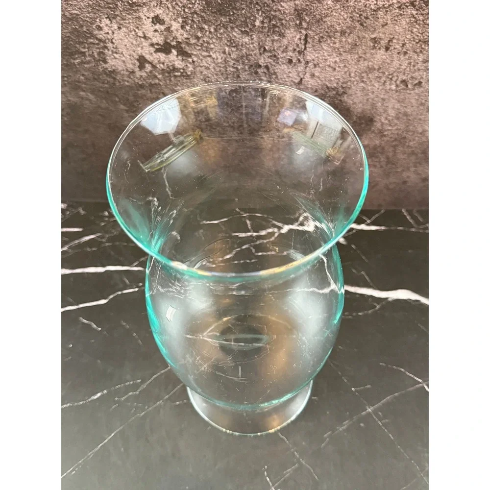 Hand Blown Clear Glass Hurricane Chimney Candle Holder Cover 11.5in MINT!